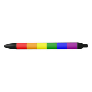 Regenboogkleuren Pride-vlag LGBTQIA+ Zwarte Inkt Pen