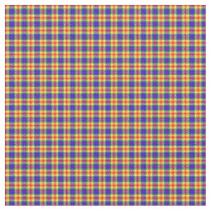 Regenboogkleuren Pset Tartan Patroon Stof