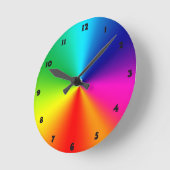 Regenboogkleuren Ronde Klok (Hoek)