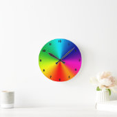 Regenboogkleuren Ronde Klok (Huis)