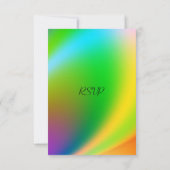 Regenboogkleuren RSVP Kaartje (Achterkant)
