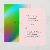 Regenboogkleuren RSVP Kaartje (Voorkant / Achterkant)