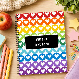Regenboogkleuren    Schattige terug naar school Notitieboek