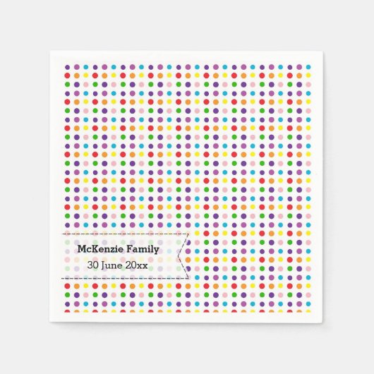 Regenboogkleuren Servetten (Voorkant)