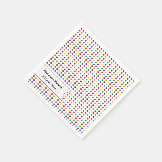 Regenboogkleuren Servetten (Hoek)