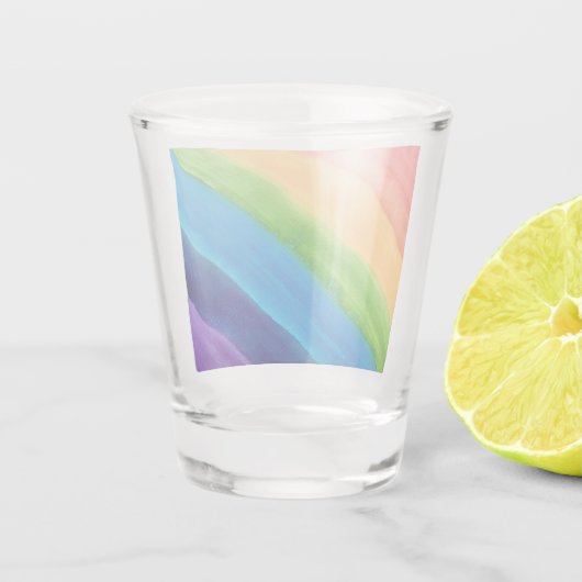 Regenboogkleuren Shot Glas (Achterkant)