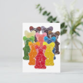 regenboogkleuren snoep minuscule beer briefkaart (Staand voorkant)