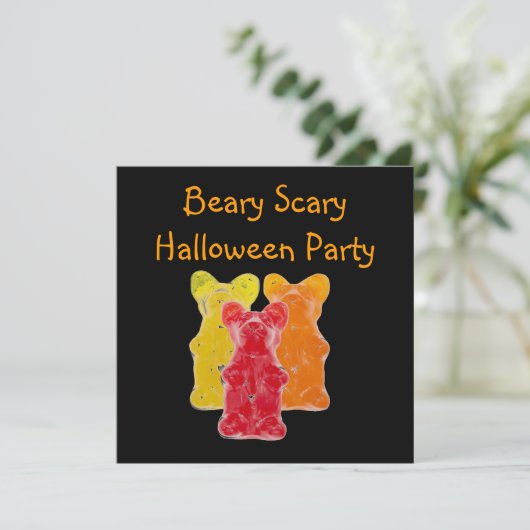 regenboogkleuren snoep minuscule beer kaart (Staand voorkant)