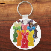 regenboogkleuren snoep minuscule beer sleutelhanger (Voorkant)