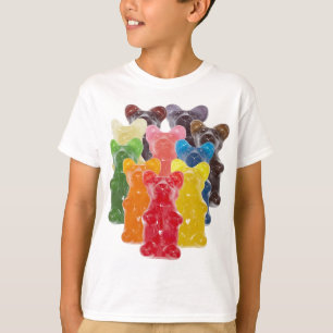 regenboogkleuren snoep minuscule beer t-shirt