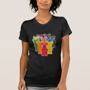 regenboogkleuren snoep minuscule beer t-shirt