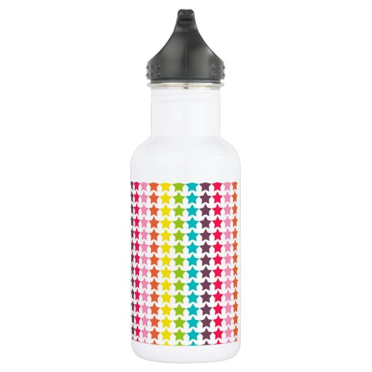 Regenboogkleuren Sterrenpatroon Waterfles (Rechts)