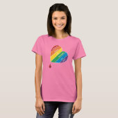 Regenboogkleuren T-shirt voor dames (Voorkant volledig)