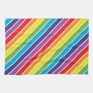 Regenboogkleuren Theedoek