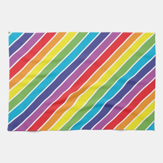 Regenboogkleuren Theedoek (Horizontaal)