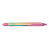 Regenboogkleuren Trendy Sjabloon Roze rood Sinaasa Blauwe Inkt Pen (Achterkant)