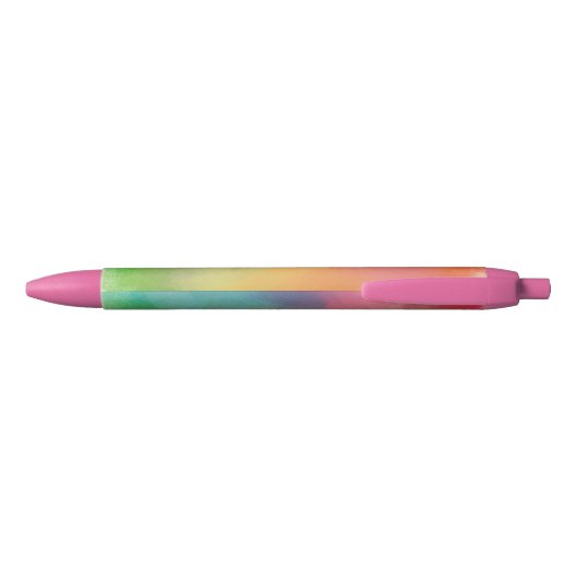 Regenboogkleuren Trendy Sjabloon Roze rood Sinaasa Blauwe Inkt Pen (Achterkant)