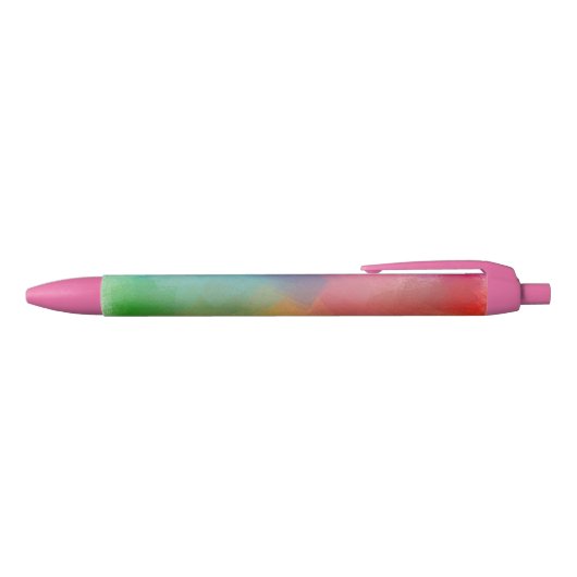 Regenboogkleuren Trendy Sjabloon Roze rood Sinaasa Blauwe Inkt Pen (Bovenkant)