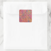 Regenboogkleuren Vierkante Sticker (Tas)