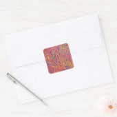 Regenboogkleuren Vierkante Sticker (Envelop)