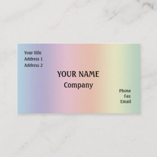 Regenboogkleuren Visitekaartje