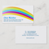 regenboogkleuren visitekaartje (Voorkant / Achterkant)