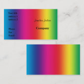 Regenboogkleuren Visitekaartje (Voorkant / Achterkant)