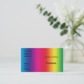 Regenboogkleuren Visitekaartje (Staand voorkant)