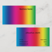 Regenboogkleuren Visitekaartje (Voorkant / Achterkant)