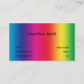 Regenboogkleuren Visitekaartje (Achterkant)