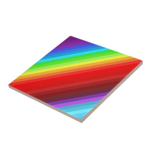 Regenboogkleuren Vlag Keramische Tegel Kleurrijk Tegeltje