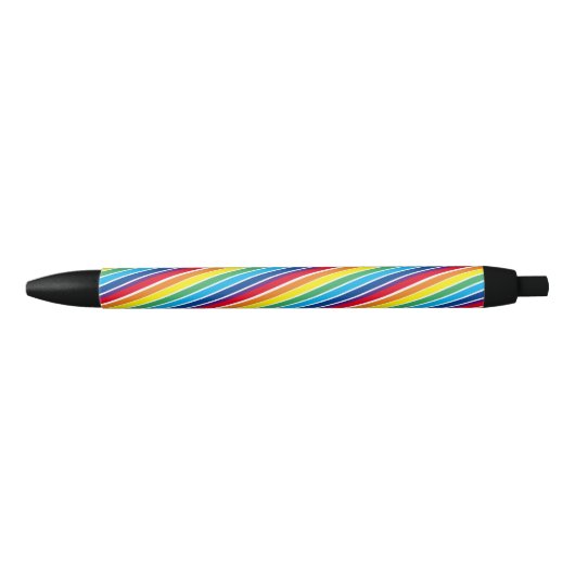 Regenboogkleuren Zwarte Inkt Pen (Voorkant)