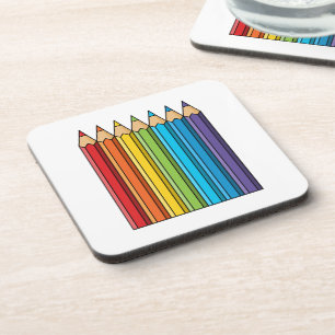 Regenboogkleurencils Bier Onderzetter