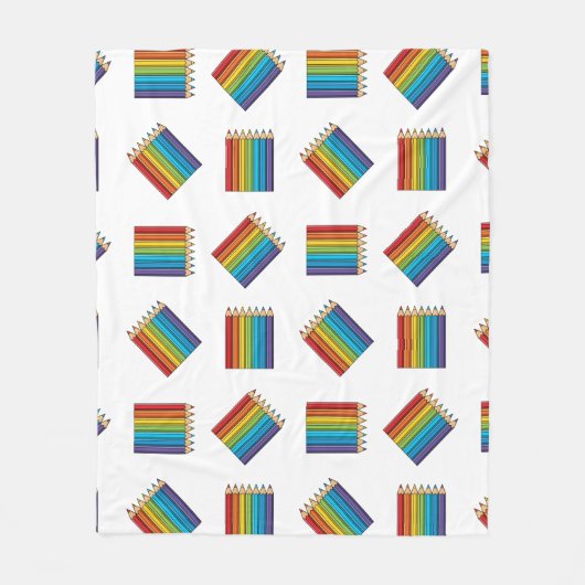 Regenboogkleurencils Fleece Deken (Voorkant)