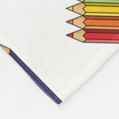 Regenboogkleurencils Fleece Deken (Hoek)