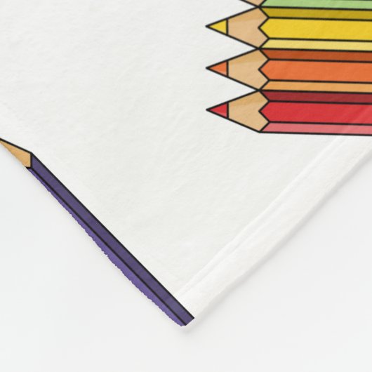 Regenboogkleurencils Fleece Deken (Hoek)