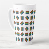 Regenboogkleurencils Latte Mok (Linkerhoek)