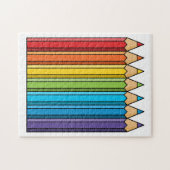 Regenboogkleurencils Legpuzzel (Horizontaal)