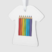 Regenboogkleurencils Ornament (voorkant)