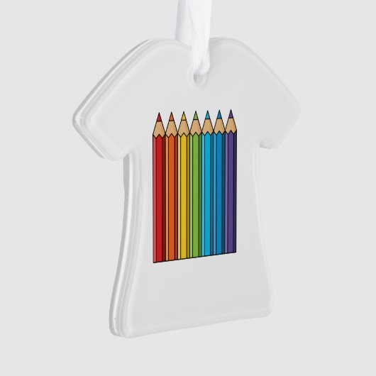 Regenboogkleurencils Ornament (voorkant)