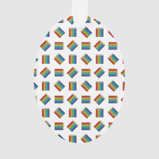 Regenboogkleurencils Ornament (achterkant)