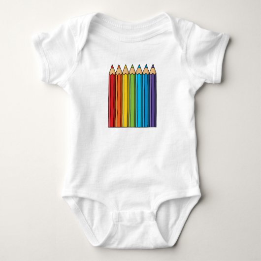 Regenboogkleurencils Romper (Voorkant)