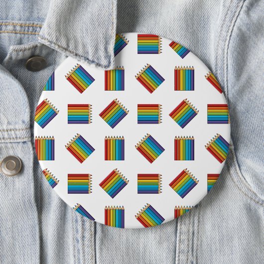 Regenboogkleurencils Ronde Button 6,0 Cm (In situ)