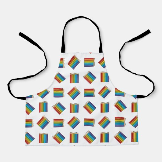 Regenboogkleurencils Schort (Voorkant)