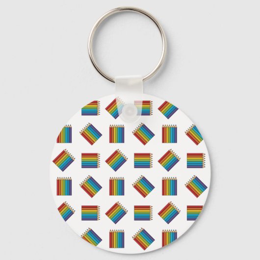 Regenboogkleurencils Sleutelhanger (Voorkant)