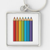 Regenboogkleurencils Sleutelhanger (Voorkant)