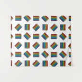 Regenboogkleurencils Wandkleed (Voorkant (horizontaal))