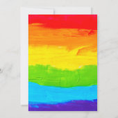 Regenboogkleurig Canvas Schilderij Verjaardagsfees Kaart (Achterkant)