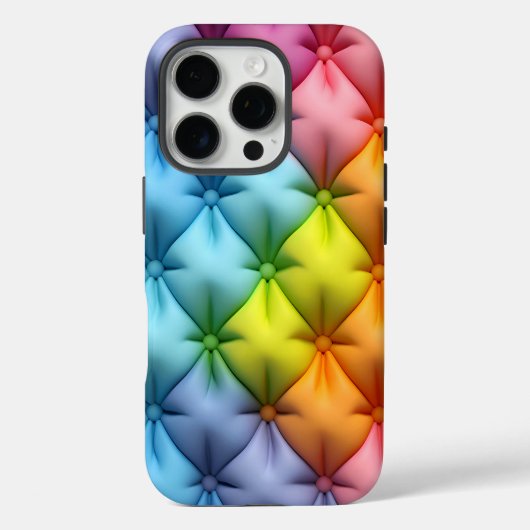 Regenboogkleurig getuft uiterlijk Case-Mate iPhone case (Achterkant)