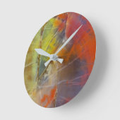 Regenboogkleurig gezuiverd hout ronde klok (Hoek)